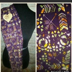 NEW LulaRoe OS Leggings Purple With Arrows